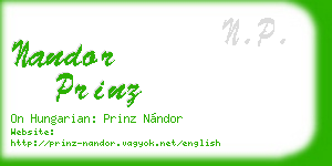 nandor prinz business card